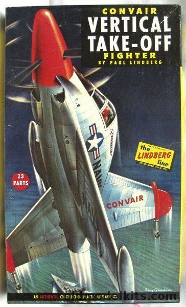 Lindberg 1/48 Convair XFY-1 Vertical Take-Off, 526-98 plastic model kit